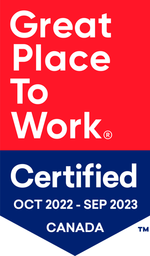 Badge recognizing Clariti as a great place to work in Canada, 2023