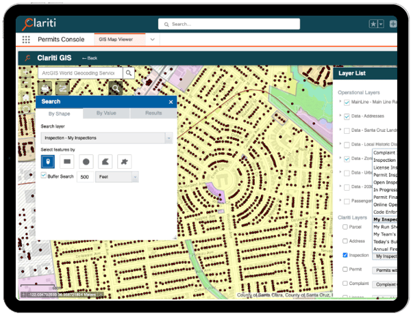 Clariti permitting software GIS integration