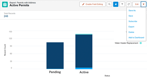 Enterprise reporting drill-down capabilities make it easy to analyze data