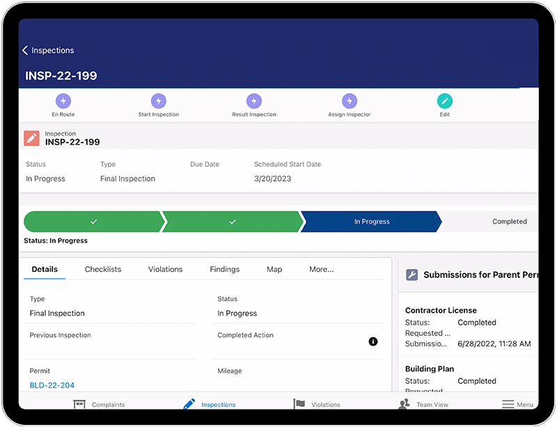 Complete environmental health inspections on the go with the mobile inspections app