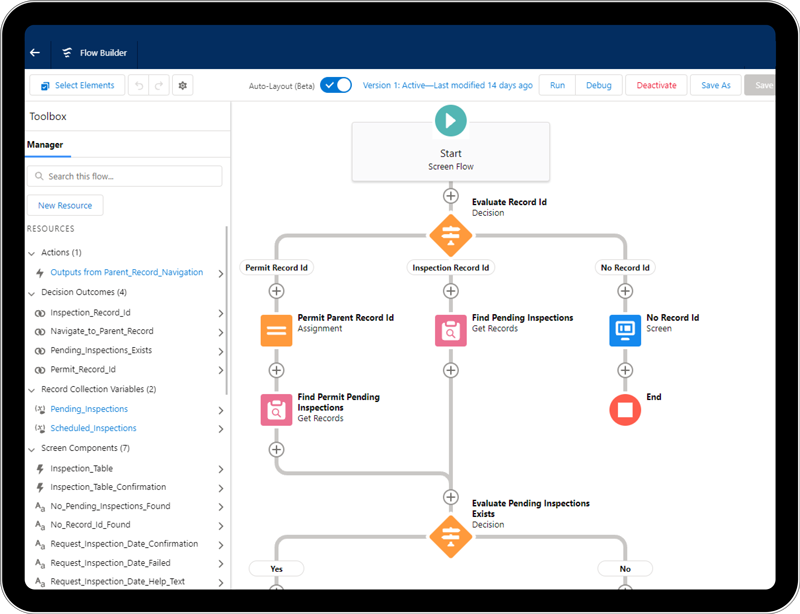 Drag-and-drop environmental health workflows