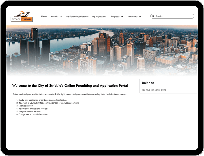 Clariti environmental health permitting portal